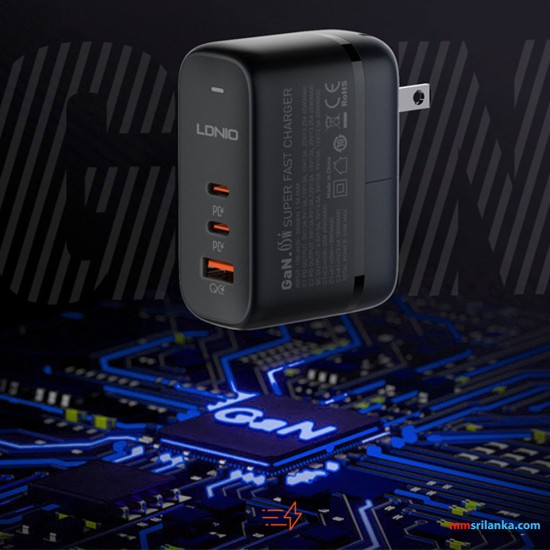 LDNIO Q366 65W 3 Port PD QC4.0+ A+2C Type-C Charger